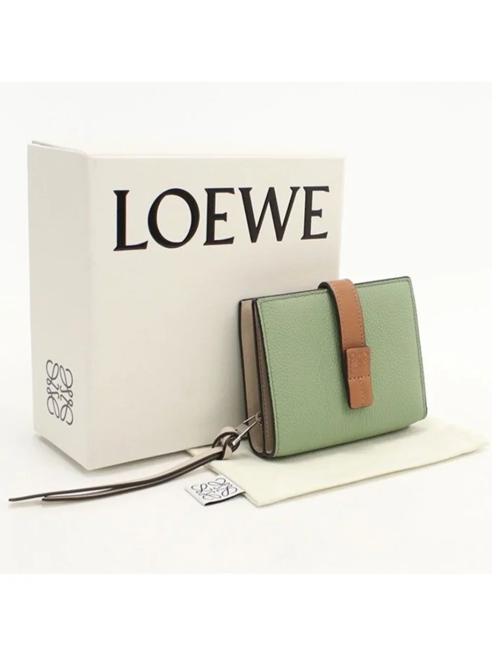 Loewe Compact Zip Wallet Anagram Bifold Soft Grain Calfskin
